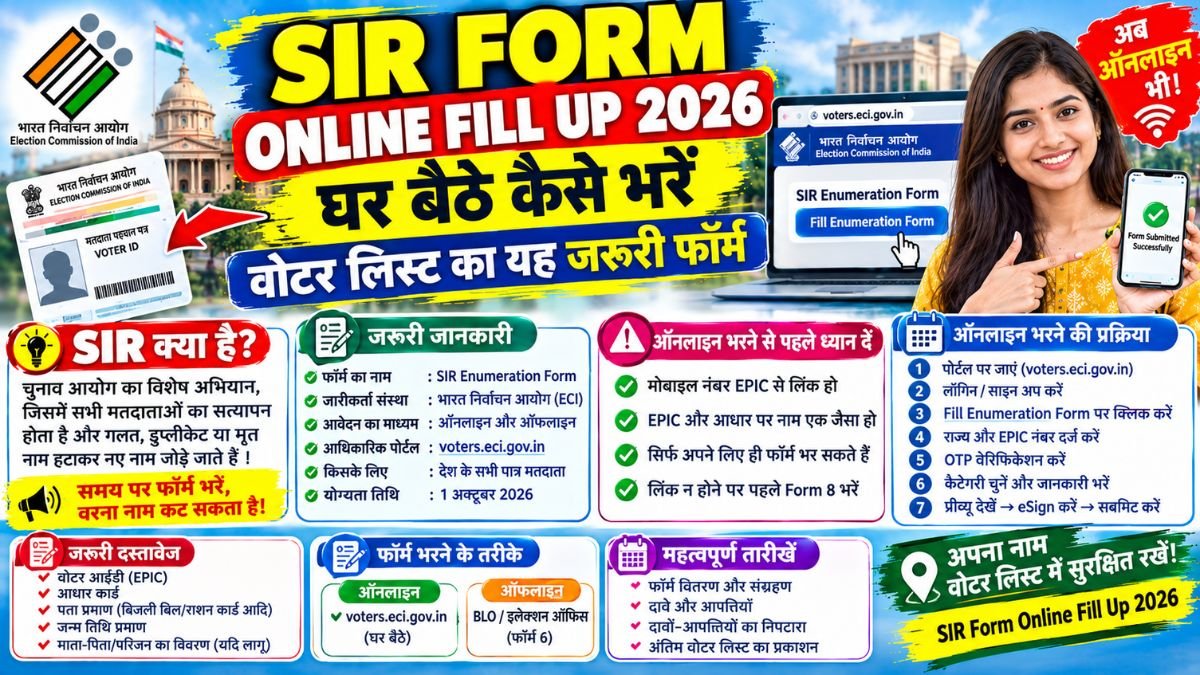 SIR Form Online Fill Up 2026